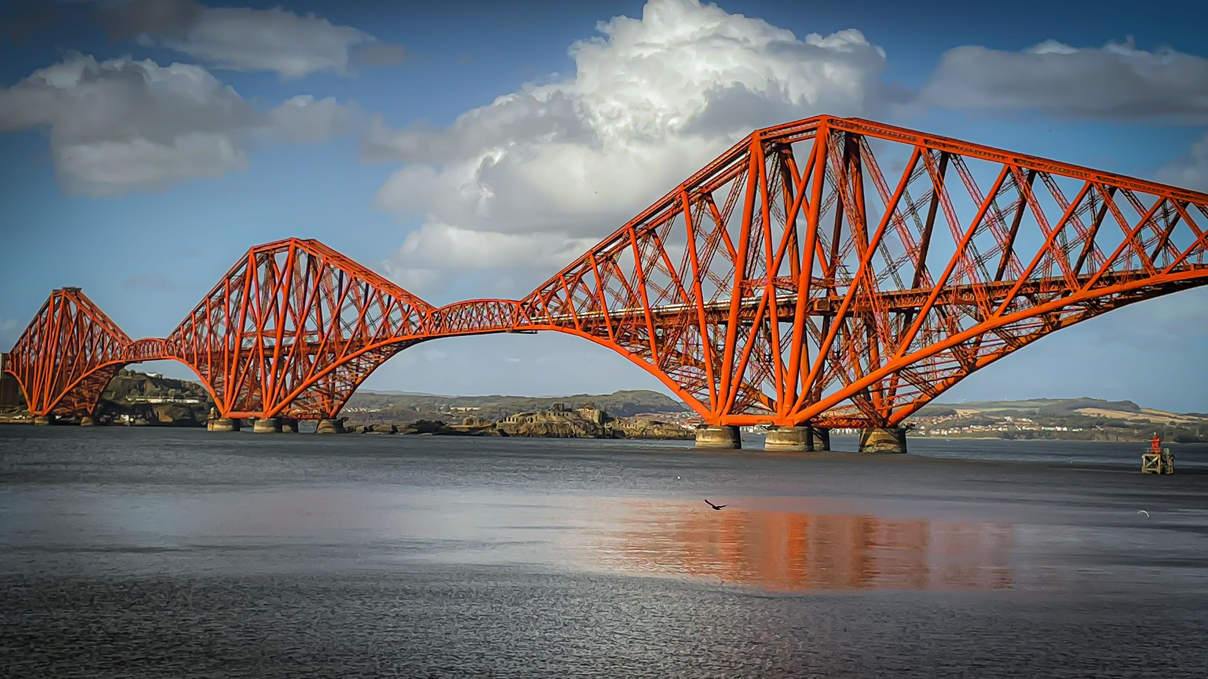 Collection Image:orange steel train bridge